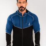 Classic Hoodie (Blue_Black) - Front